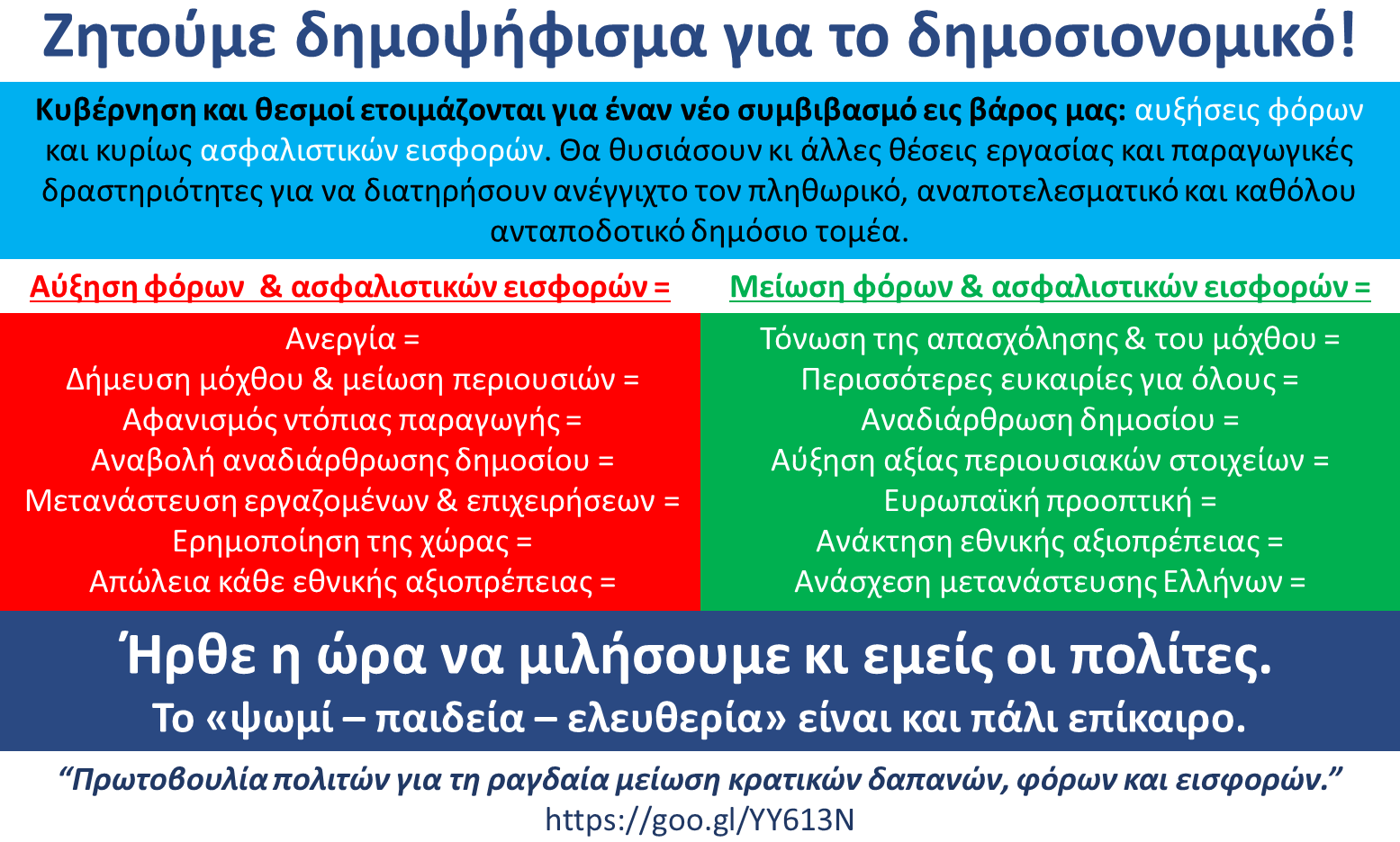Dimosionomiko petition Banner7